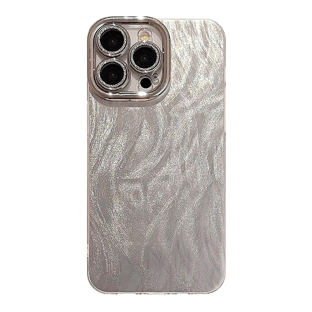 For iPhone 13 Pro Max Feather-Gauze Laser Phone Case with Lens Film - Shopkiz.com