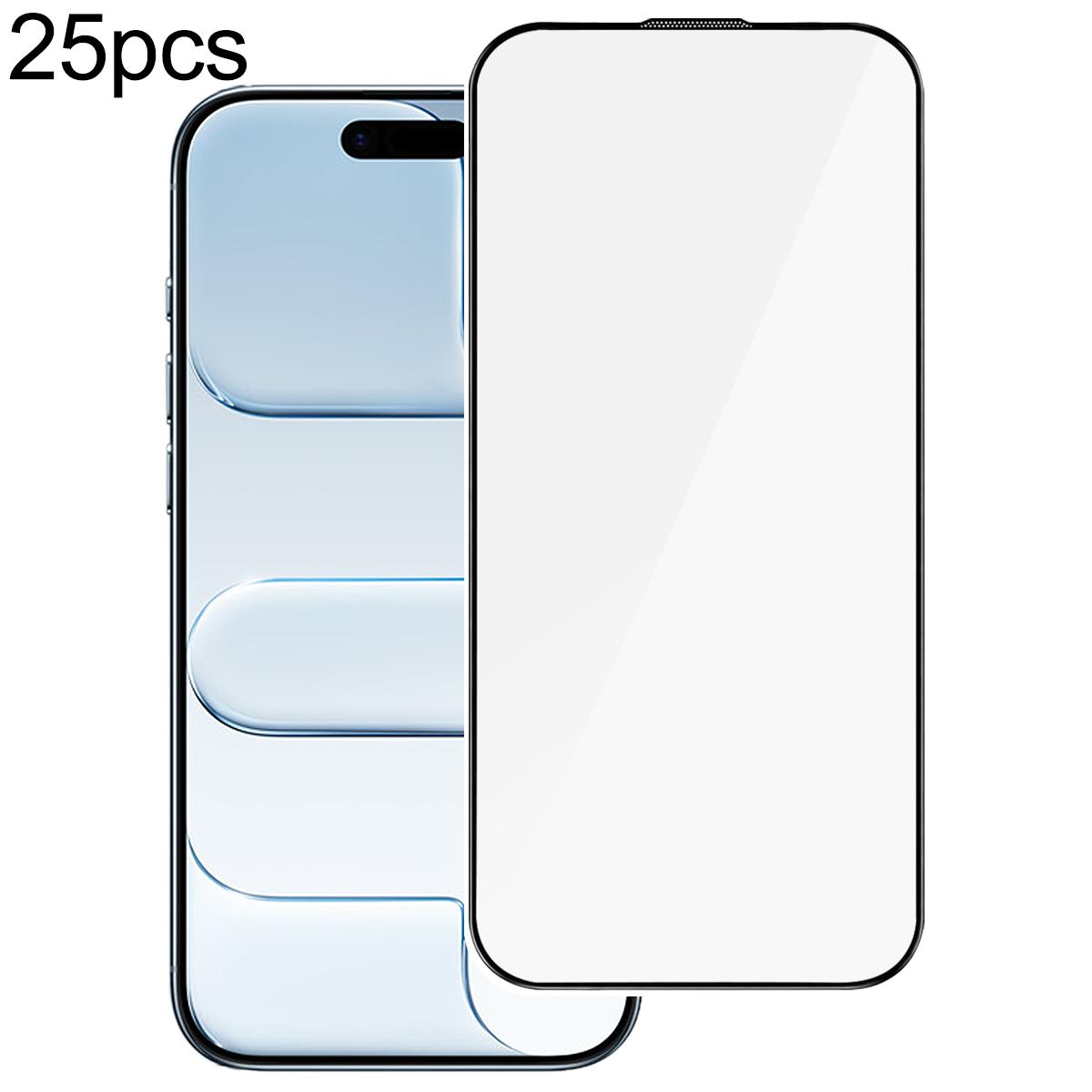For iPhone Air 25pcs High Aluminum 380 Glue Silk Screen Printed Tempered Glass Film - Shopkiz.com