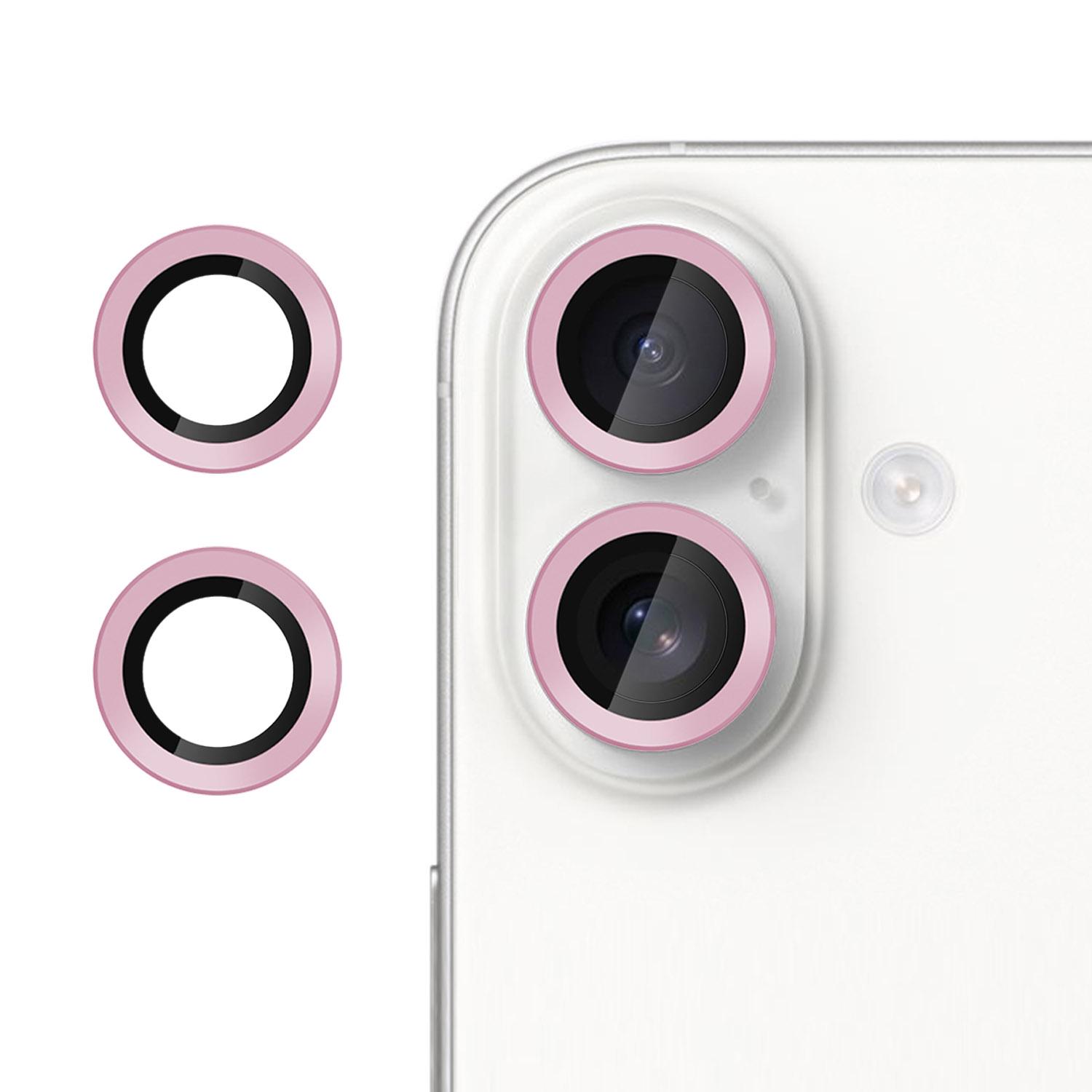 For iPhone 17 Kalebol No Flicker Ultra-Thin Individual Camera Lens Tempered Glass Film(Pink) - Shopkiz.com
