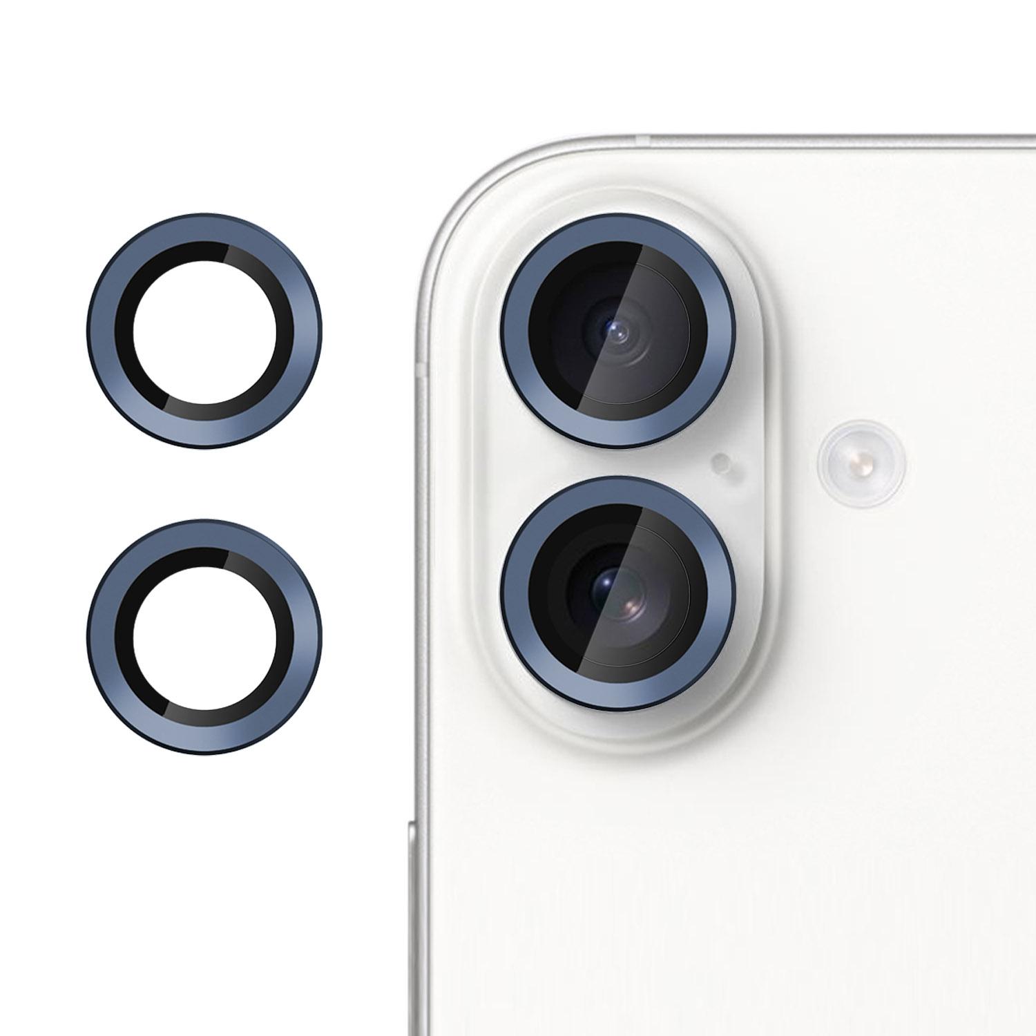For iPhone 17 Kalebol No Flicker Ultra-Thin Individual Camera Lens Tempered Glass Film(Titanium Blue) - Shopkiz.com