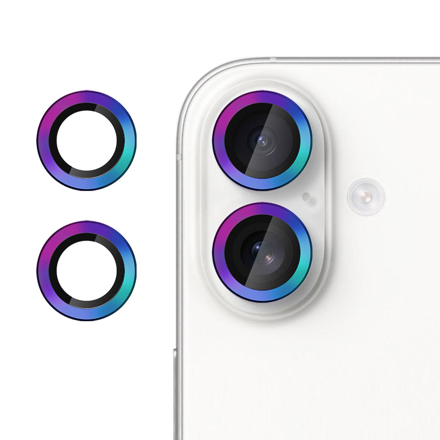 For iPhone 17 Kalebol No Flicker Ultra-Thin Individual Camera Lens Tempered Glass Film(Dazzling Colors) - Shopkiz.com