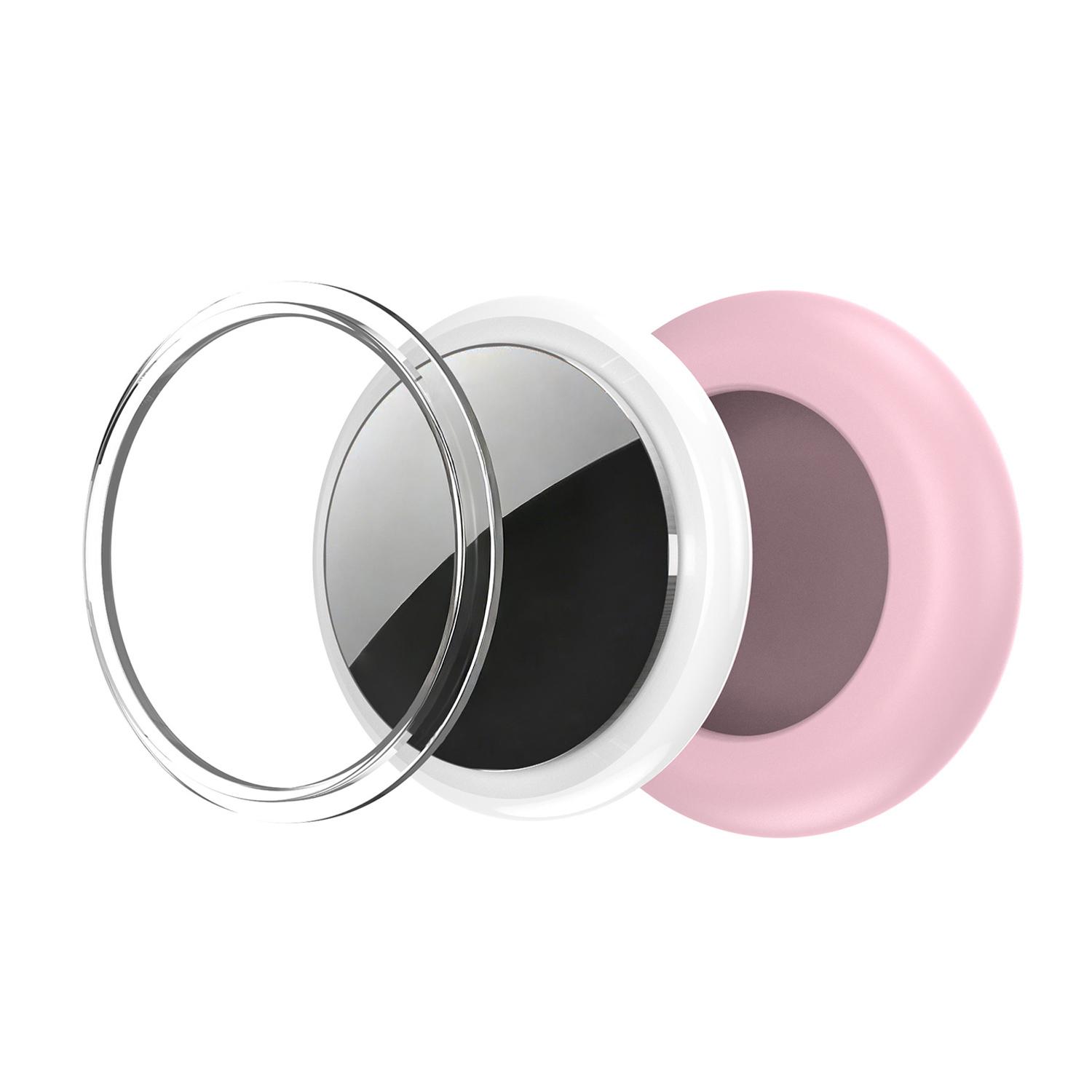 For AirTag 2nd Gen / 1st Gen XDcase Silicone Waterproof Protective Case with Pin(Pink) - Shopkiz.com