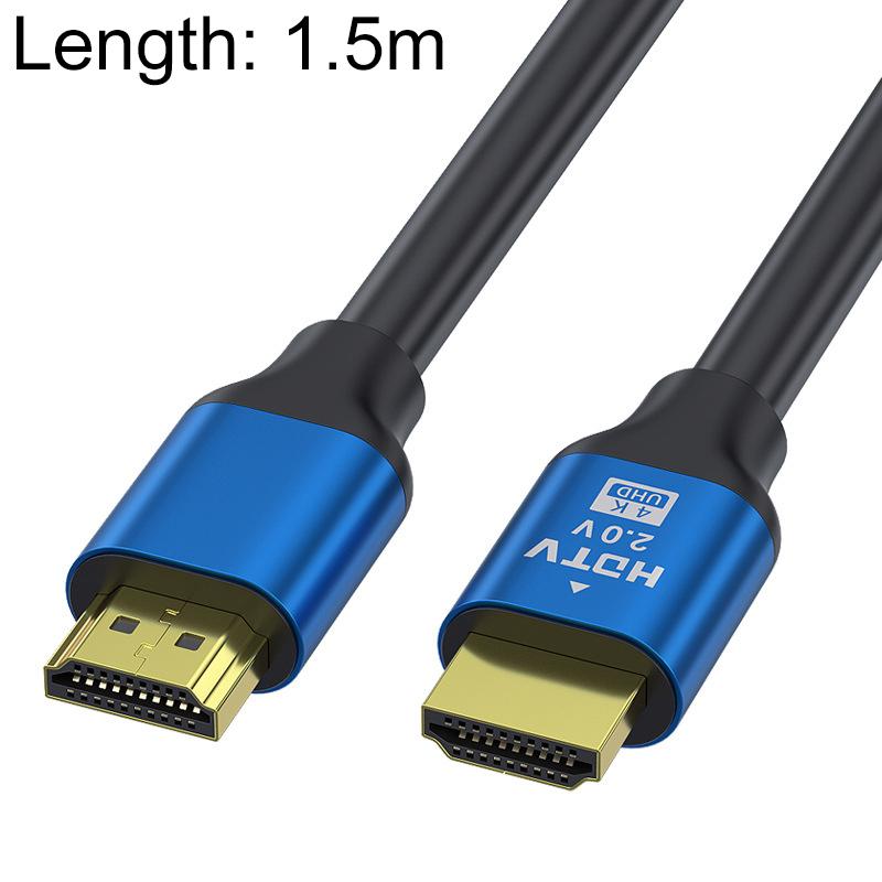 HDMI 2.0 High-Speed 4K Ultra HD Gold-Plated Connection HDTV Video Cable, Length:1.5m(Black Blue) - Shopkiz.com