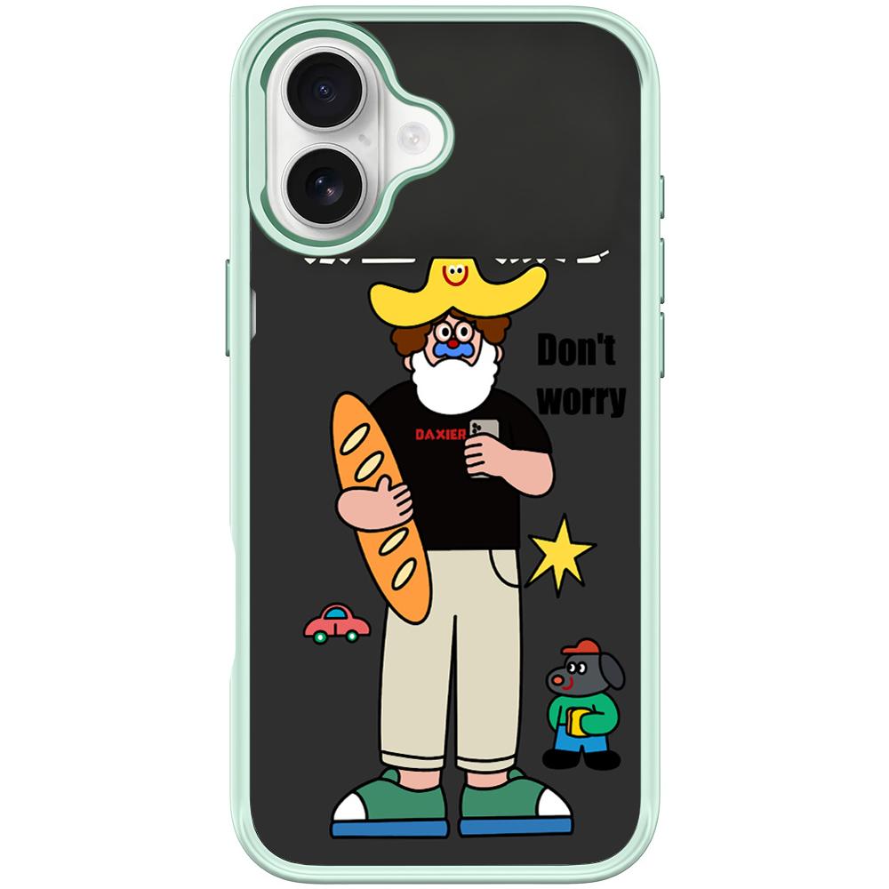 For iPhone 17 Not Anxiety Pattern Magnetic Phone Case(Light Green) - Shopkiz.com