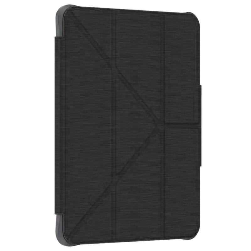 For iPad 2025 / 2022 Mutural WenLan Series Y-shaped Multi-fold Vegan Leather Tablet Case(Black) - Shopkiz.com