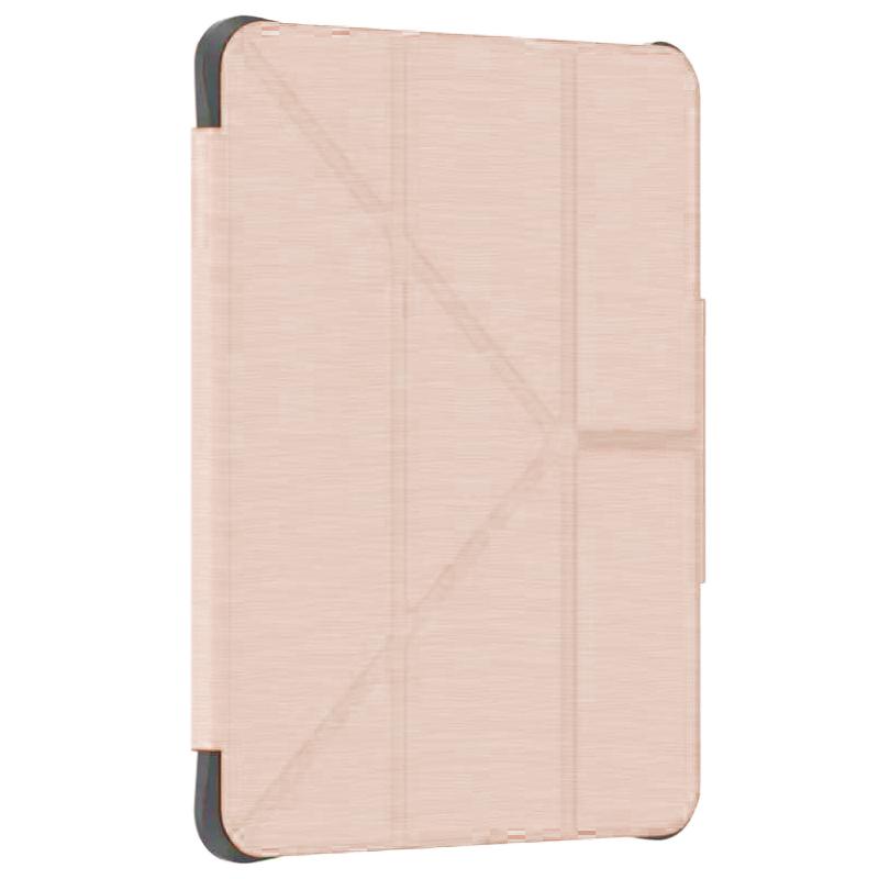 For iPad Air 11 2026 / 2025 / 2024 Mutural WenLan Series Y-shaped Multi-fold Vegan Leather Tablet Case(Pink) - Shopkiz.com