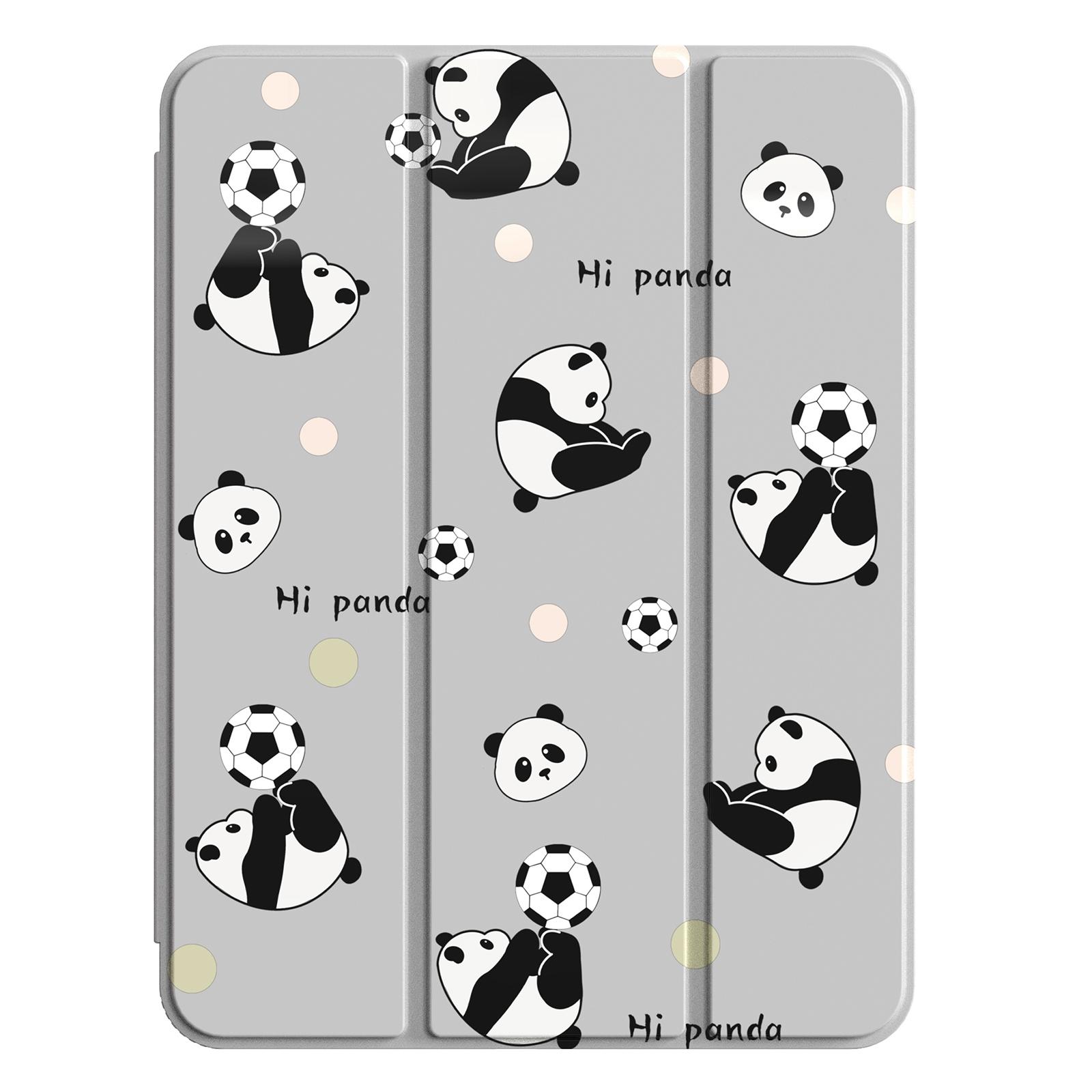 For iPad Pro 11 2022 / 2021 / 2020 Mutural XingYi Series Tri-fold Vegan Leather Tablet Case(Panda Gray) - Shopkiz.com