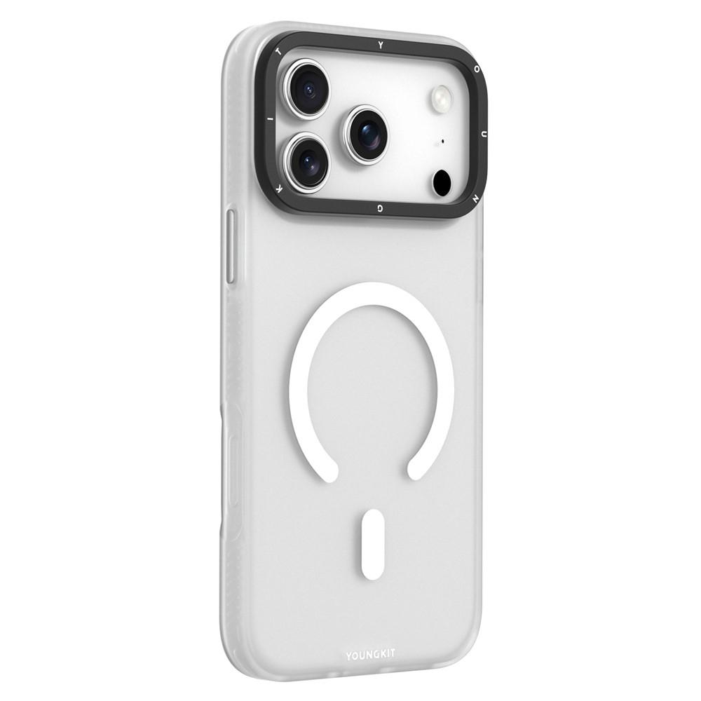 For iPhone 17 Pro Max YOUNGKIT Matte PET TPU Magnetic Phone Case(YSHcx002 White) - Shopkiz.com