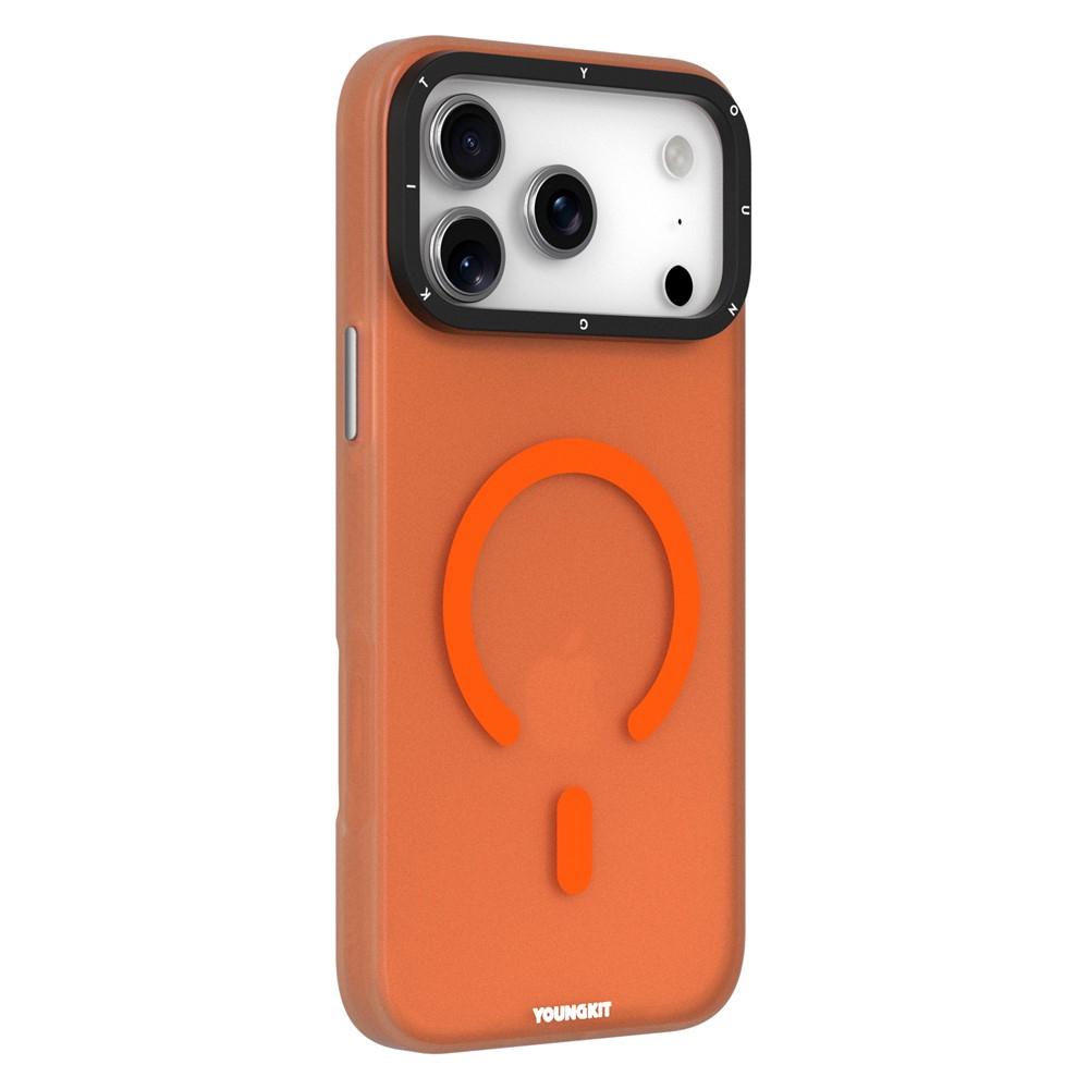 For iPhone 17 Pro YOUNGKIT Matte PET TPU Magnetic Phone Case(YSHcx012 Orange) - Shopkiz.com