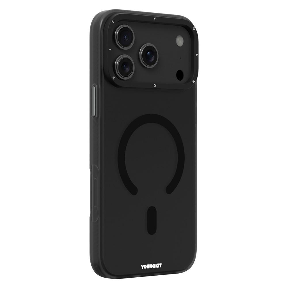 For iPhone 17 Pro YOUNGKIT Matte PET TPU Magnetic Phone Case(YSHcx001 Black) - Shopkiz.com
