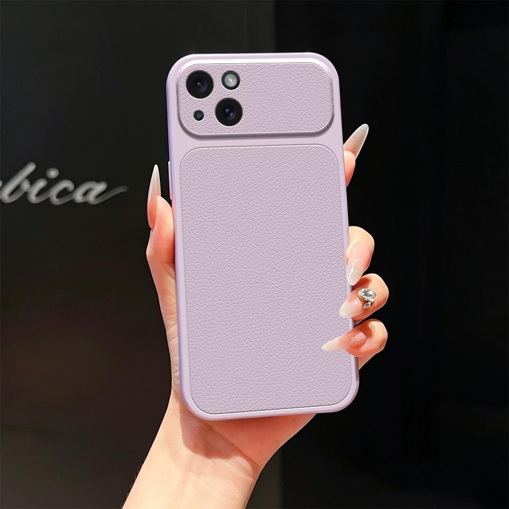 For iPhone 14 Plus Lambskin Series Skin Feel Shockproof Phone Case(Purple) - Shopkiz.com