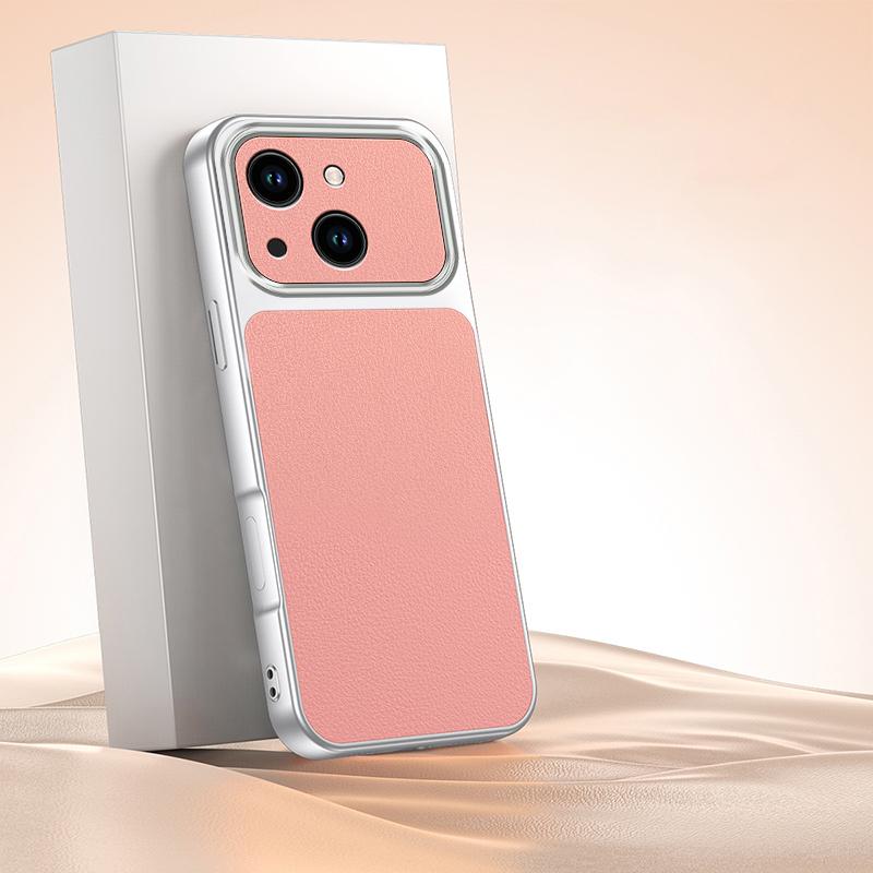 For iPhone 15 Lambskin Series Skin Feel Shockproof Phone Case(Pink) - Shopkiz.com