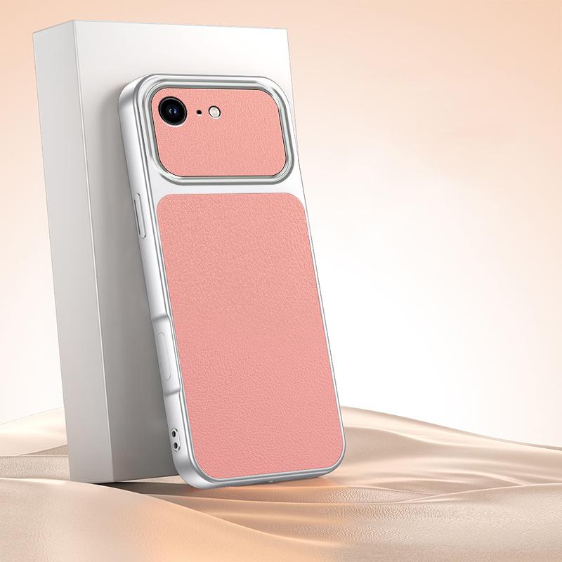 For iPhone 17e / 16e Lambskin Series Skin Feel Shockproof Phone Case(Pink) - Shopkiz.com