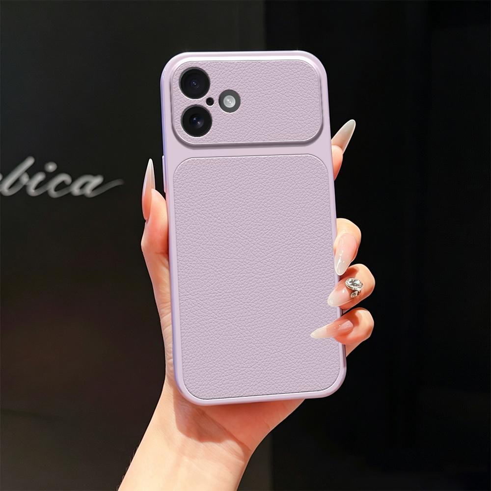 For iPhone 16 Plus Lambskin Series Skin Feel Shockproof Phone Case(Purple) - Shopkiz.com