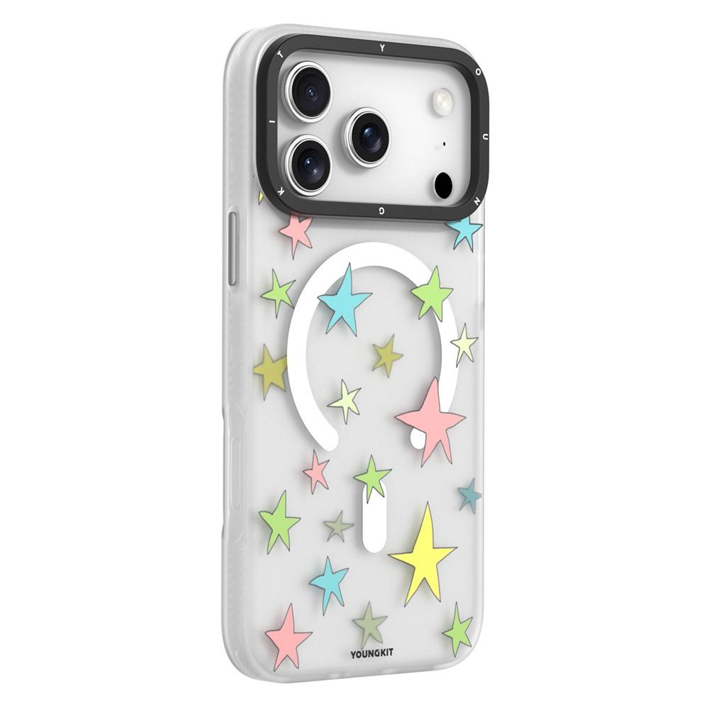 For iPhone 17 Pro Max YOUNGKIT Sweetheart Story Series Magnetic IMD TPU Phone Case(Star Wish) - Shopkiz.com