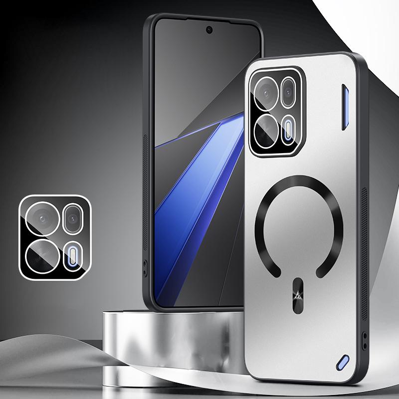 For OPPO K15 Pro 5G Ice Magnetic Explosion-proof Lens Film PC Phone Case(Space Silver) - Shopkiz.com