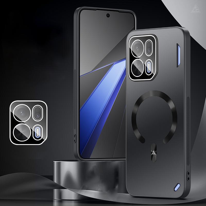 For OPPO K15 Pro+ Ice Magnetic Explosion-proof Lens Film PC Phone Case(Graphite Black) - Shopkiz.com