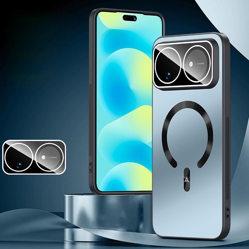 For Huawei nova 16 Ice Magnetic Explosion-proof Lens Film PC Phone Case(Moonlight Blue) - Shopkiz.com