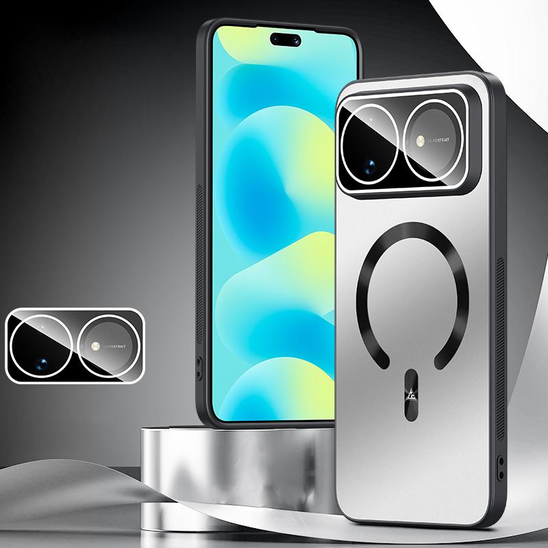 For Huawei nova 16 Ice Magnetic Explosion-proof Lens Film PC Phone Case(Space Silver) - Shopkiz.com