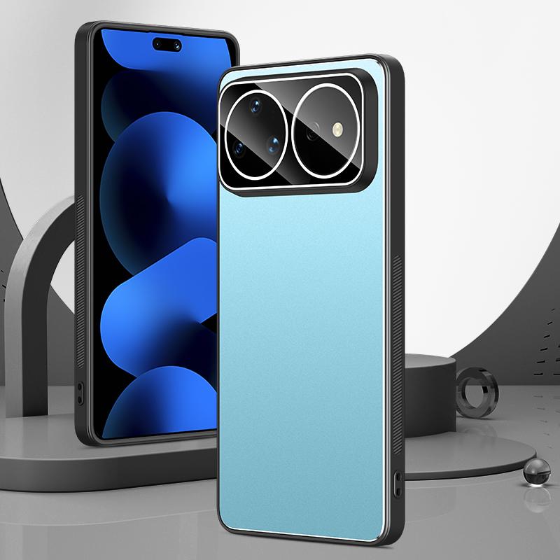 For Huawei nova 16 Pro Golden Shield Metal Frosted Lens Film Phone Case(Blue) - Shopkiz.com