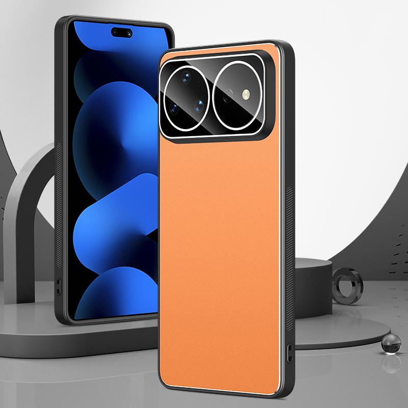 For Huawei nova 16 Pro Golden Shield Metal Frosted Lens Film Phone Case(Orange) - Shopkiz.com