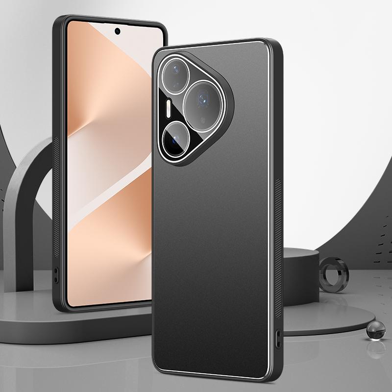 For Huawei Pura 90 Pro Max 5G Golden Shield Metal Frosted Lens Film Phone Case(Black) - Shopkiz.com