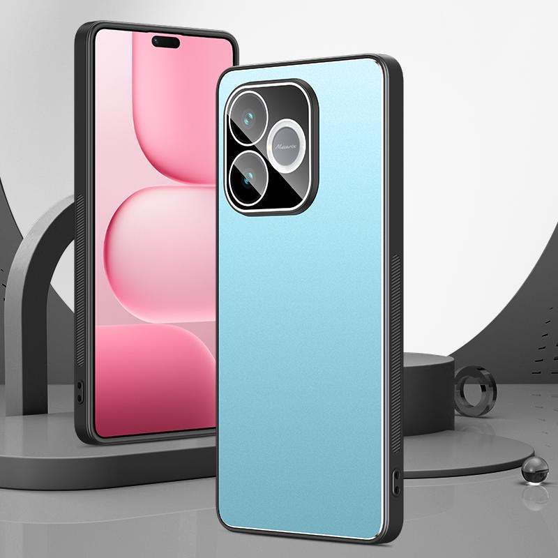 For Honor X80i 5G Golden Shield Metal Frosted Lens Film Phone Case(Blue) - Shopkiz.com
