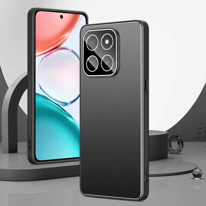 For Honor Play X80 Pro 5G Golden Shield Metal Frosted Lens Film Phone Case(Black) - Shopkiz.com