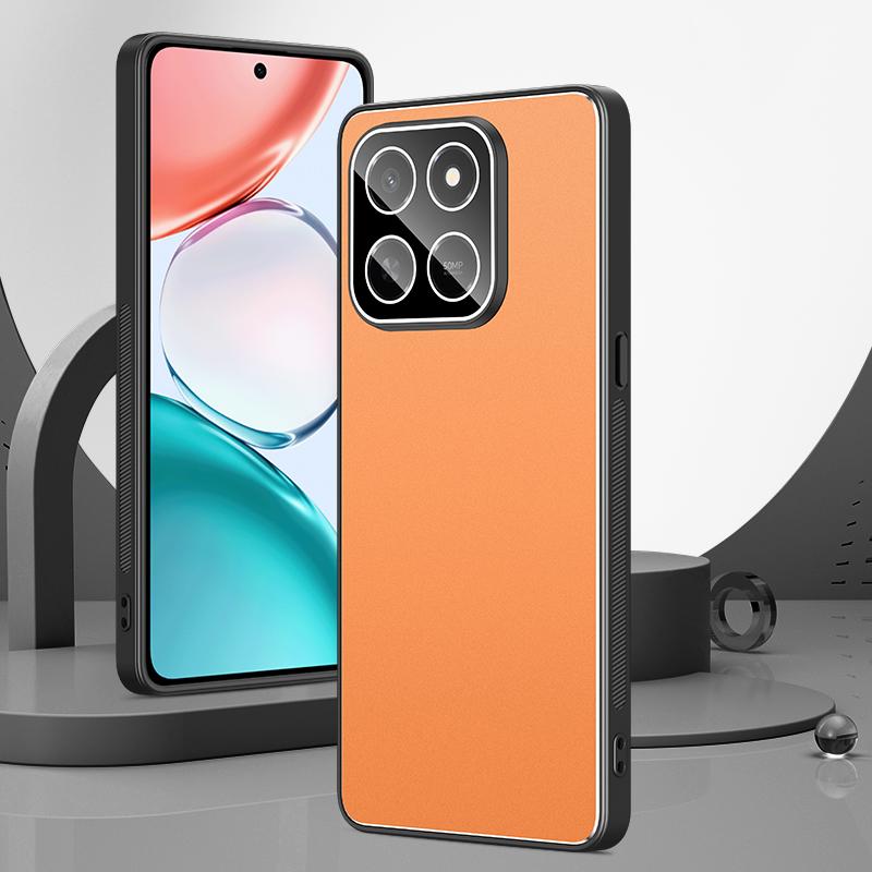 For Honor Play X80 Pro 5G Golden Shield Metal Frosted Lens Film Phone Case(Orange) - Shopkiz.com