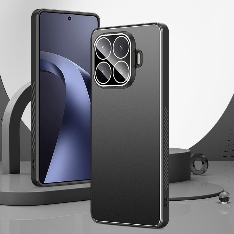 For Xiaomi 17T Pro 5G Golden Shield Metal Frosted Lens Film Phone Case(Black) - Shopkiz.com