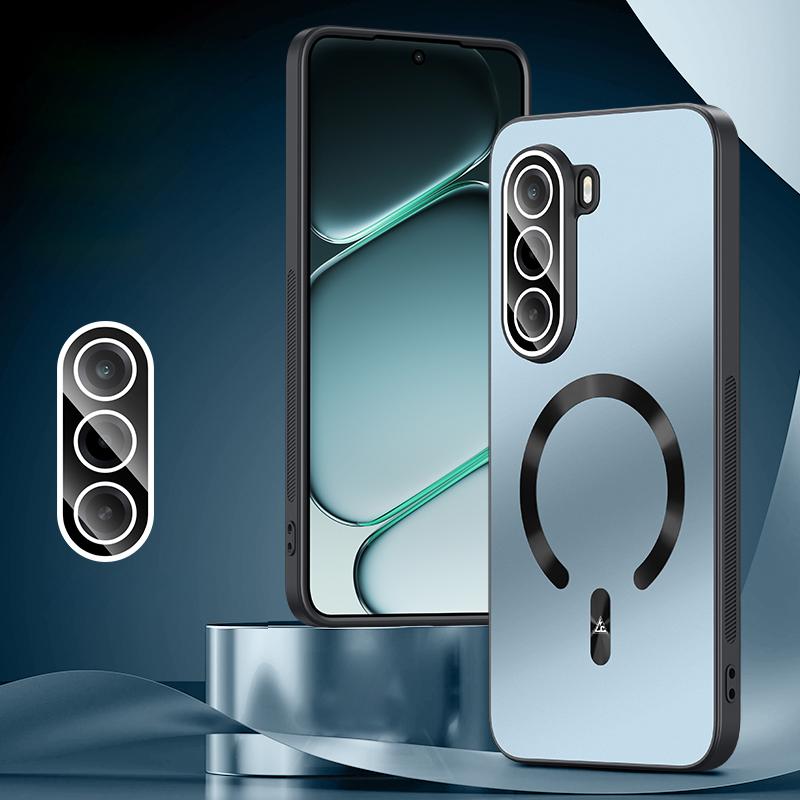 For OnePlus Turbo 6X 5G Ice Magnetic Explosion-proof Lens Film PC Phone Case(Moonlight Blue) - Shopkiz.com