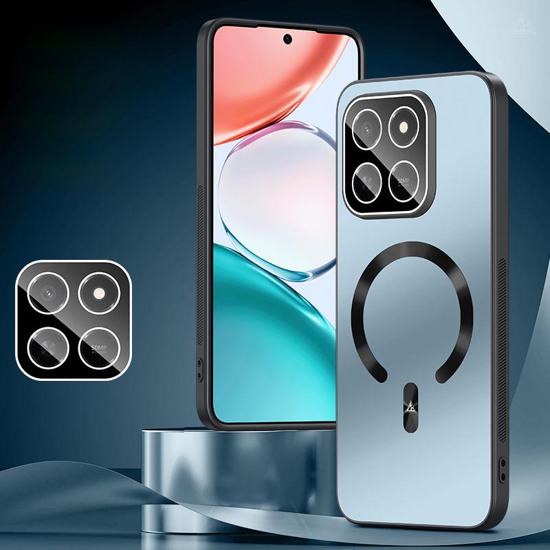 For Honor Play 80 Pro 5G Ice Magnetic Explosion-proof Lens Film PC Phone Case(Moonlight Blue) - Shopkiz.com