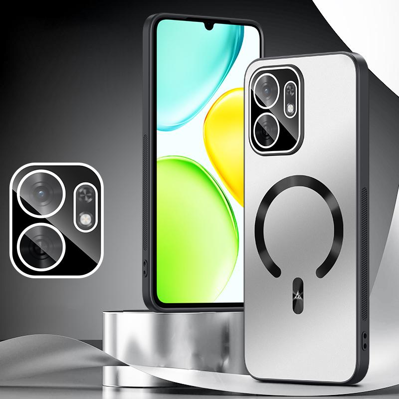 For Honor Play 80 5G Ice Magnetic Explosion-proof Lens Film PC Phone Case(Space Silver) - Shopkiz.com