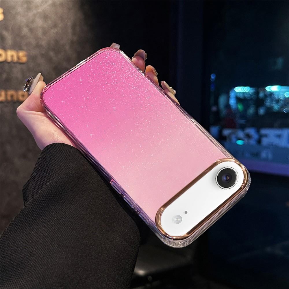 For iPhone Air IMD Gradient Glitter PC + TPU Shockproof Phone Case(Pink) - Shopkiz.com