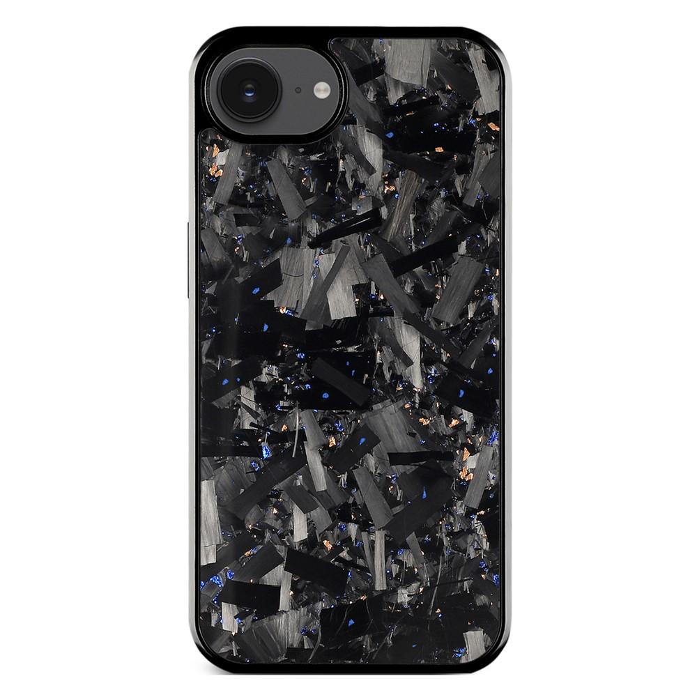 For iPhone 16e / 17e Carbon Fibre PC + TPU Phone Case(Blue Gold) - Shopkiz.com