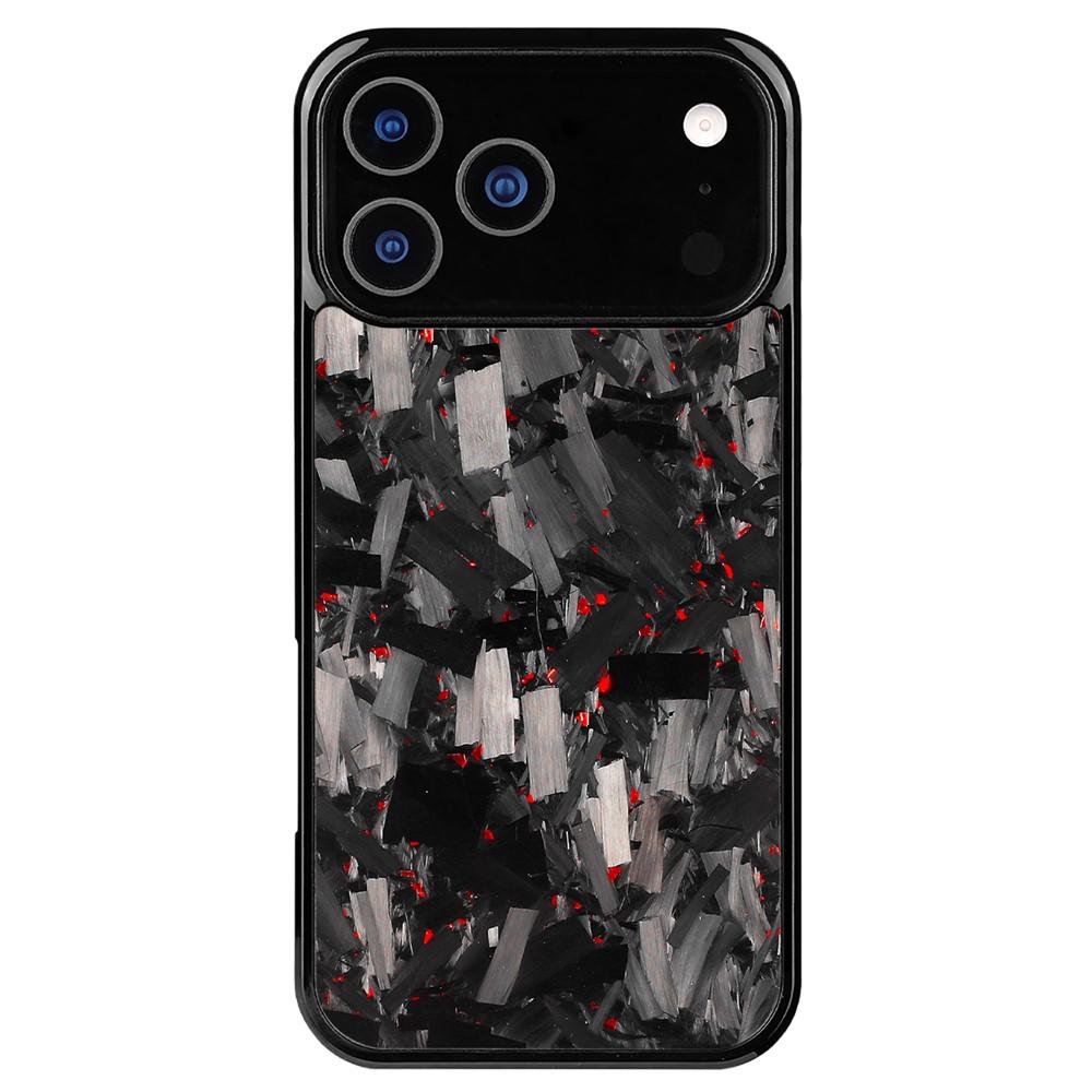 For iPhone 17 Pro Max Carbon Fibre PC + TPU Phone Case(Red) - Shopkiz.com
