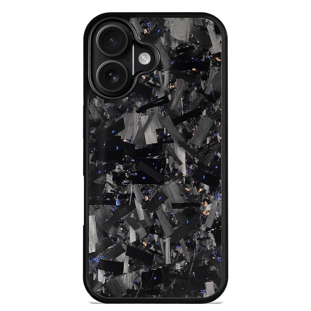 For iPhone 17 Carbon Fibre PC + TPU Phone Case(Blue Gold) - Shopkiz.com