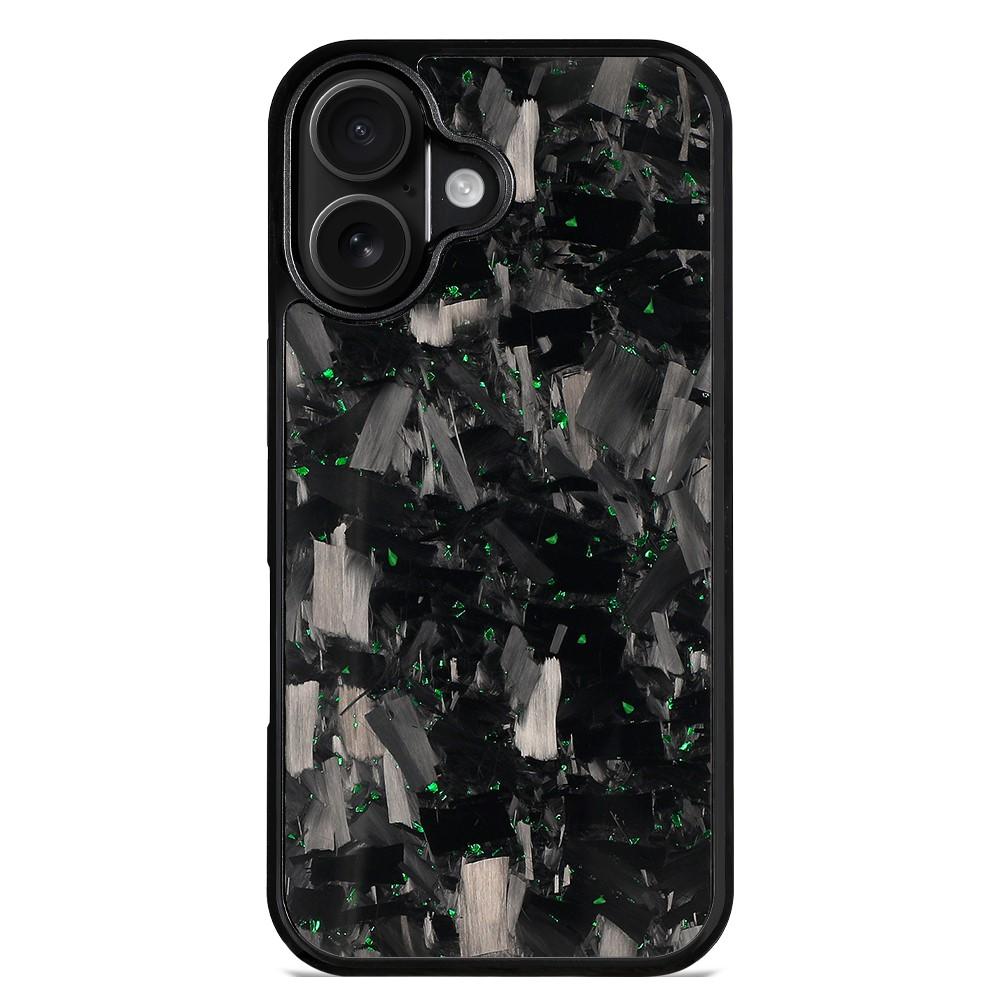 For iPhone 17 Carbon Fibre PC + TPU Phone Case(Green) - Shopkiz.com