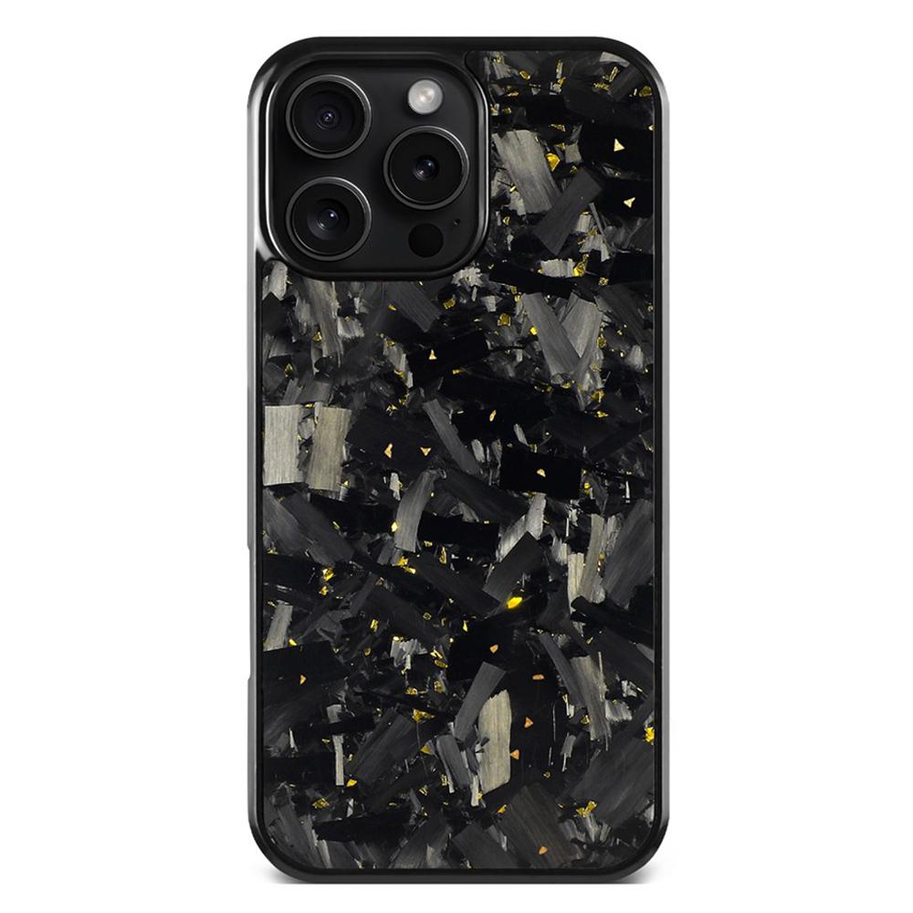 For iPhone 16 Pro Max Carbon Fibre PC + TPU Phone Case(Gold) - Shopkiz.com