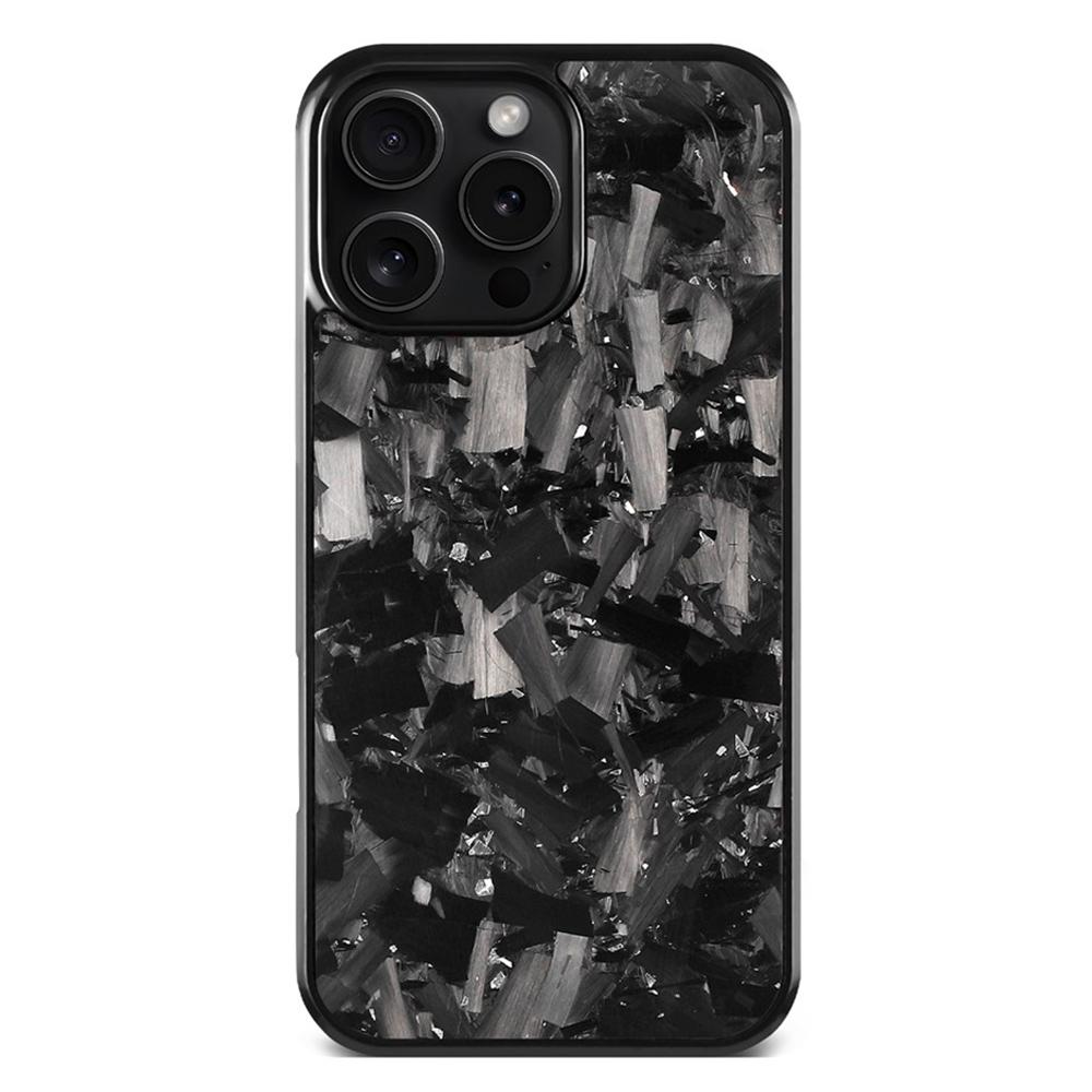 For iPhone 16 Pro Max Carbon Fibre PC + TPU Phone Case(Silver) - Shopkiz.com