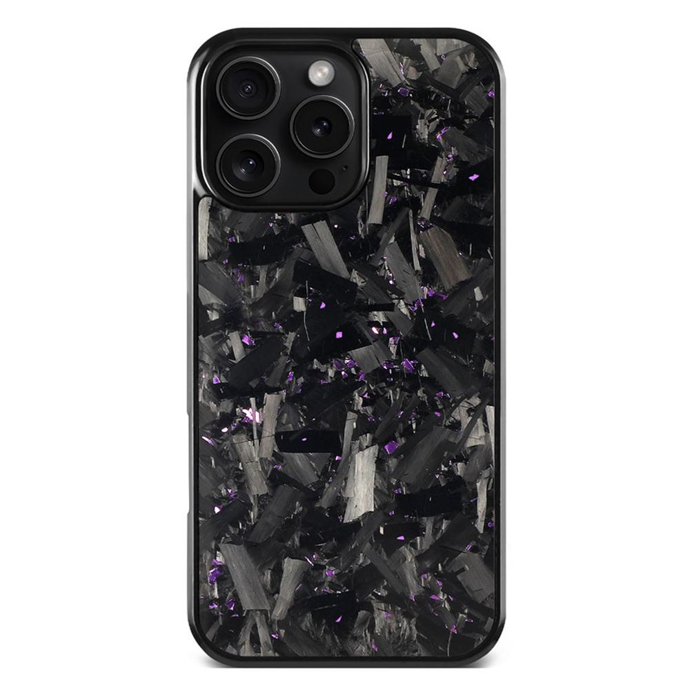 For iPhone 16 Pro Max Carbon Fibre PC + TPU Phone Case(Purple) - Shopkiz.com