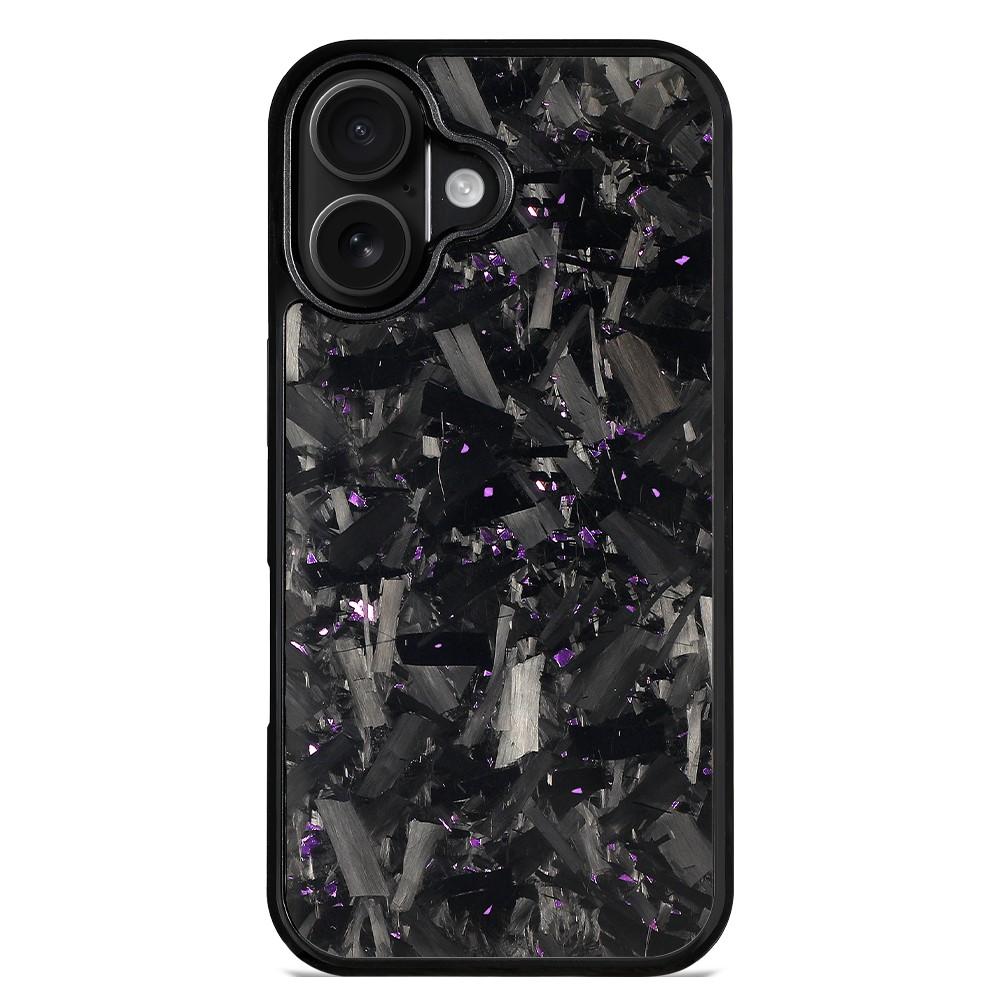 For iPhone 16 Plus Carbon Fibre PC + TPU Phone Case(Purple) - Shopkiz.com