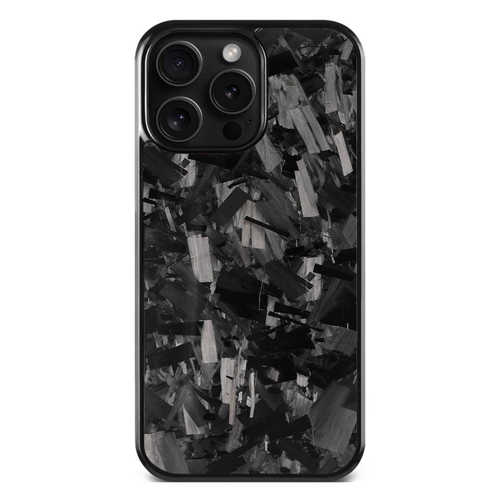 For iPhone 15 Pro Max Carbon Fibre PC + TPU Phone Case(Black) - Shopkiz.com