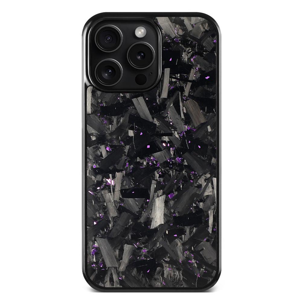 For iPhone 15 Pro Carbon Fibre PC + TPU Phone Case(Purple) - Shopkiz.com