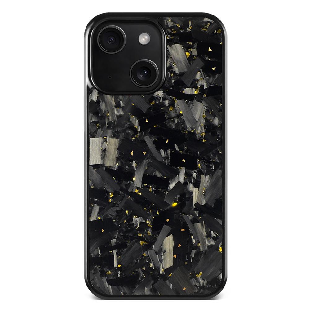 For iPhone 15 Plus Carbon Fibre PC + TPU Phone Case(Gold) - Shopkiz.com