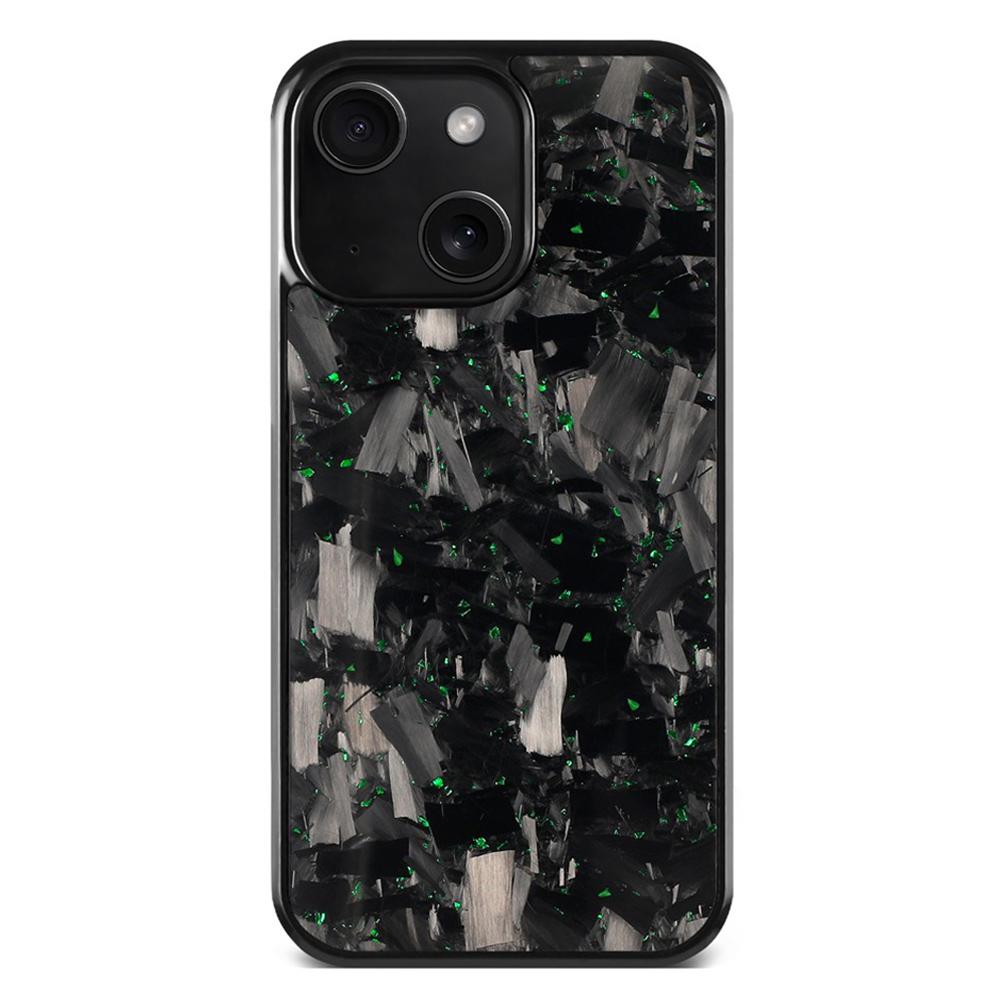 For iPhone 14 Carbon Fibre PC + TPU Phone Case(Green) - Shopkiz.com