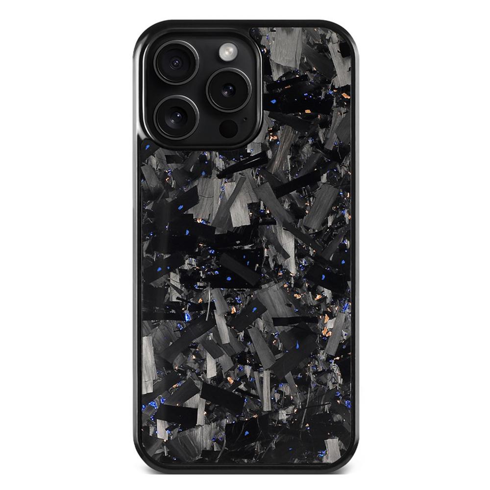 For iPhone 12 Pro Carbon Fibre PC + TPU Phone Case(Blue Gold) - Shopkiz.com