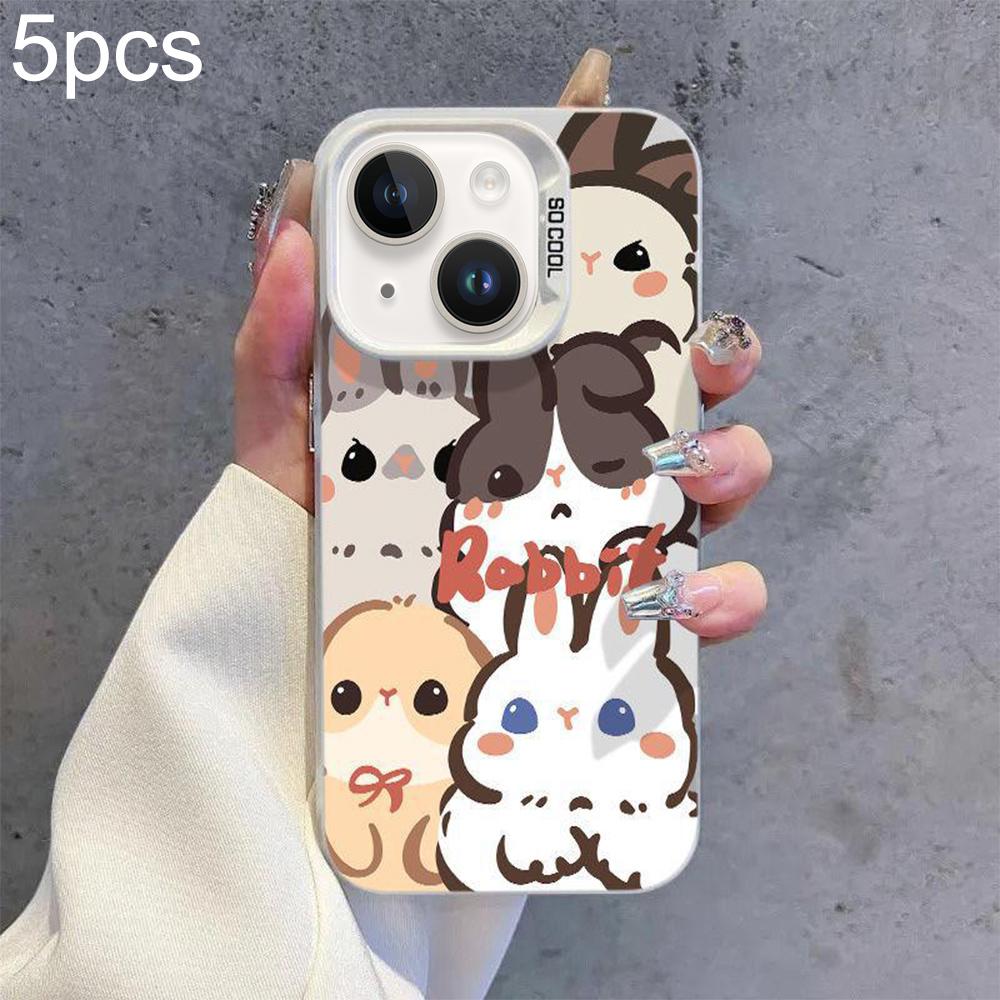 For iPhone 14 Cute Rabbit Pattern Shockproof Phone Case - Shopkiz.com