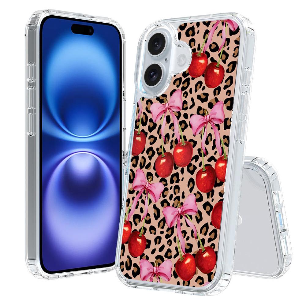 For iPhone 16 Pattern Printing TPU + PC Magnetic Shockproof Phone Case(Leopard Print 022) - Shopkiz.com
