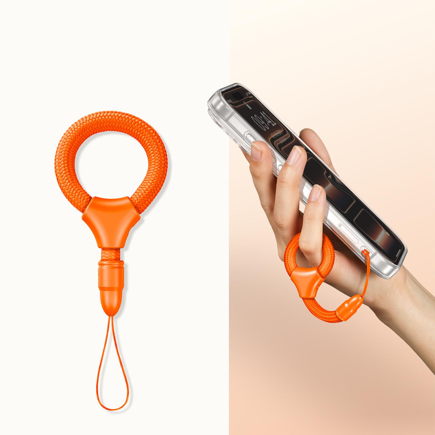 Mini Self-Locking Finger Ring Phone Lanyard(Orange) - Shopkiz.com